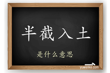 半截入土