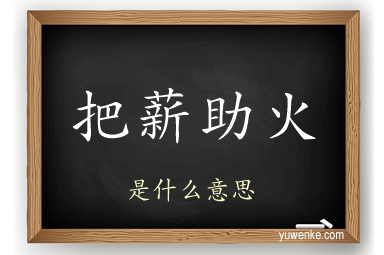 把薪助火
