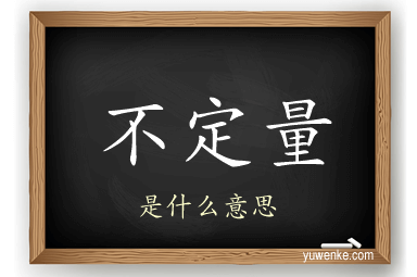不定量