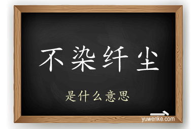 不染纤尘