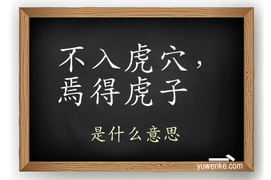 不入虎穴,焉得虎子