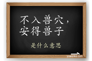 不入兽穴,安得兽子