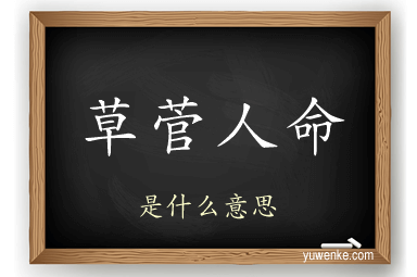 草菅人命