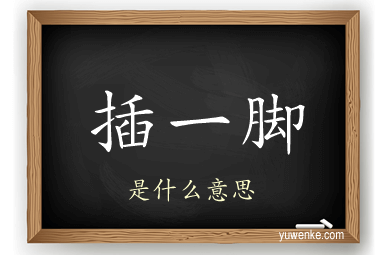 插一脚