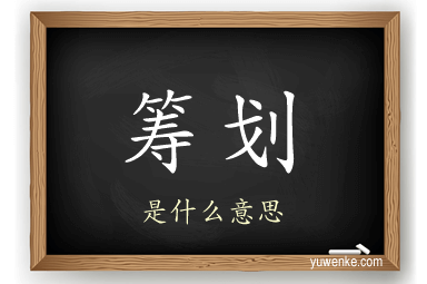 筹划