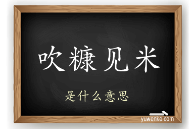 吹糠见米