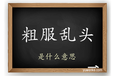 粗服乱头