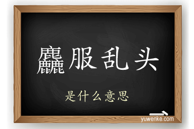 麤服乱头