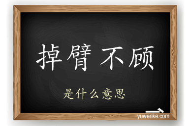 掉臂不顾