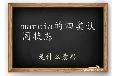 marcia的四类认同状态