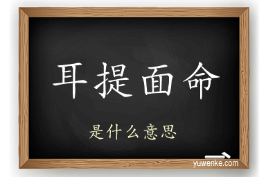 耳提面命