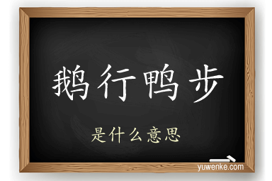 鹅行鸭步