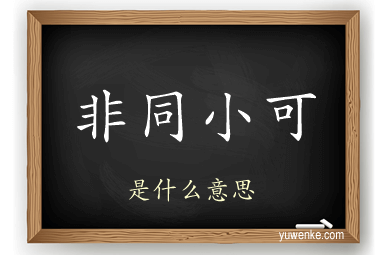 非同小可