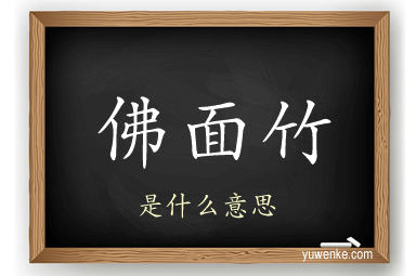 佛面竹