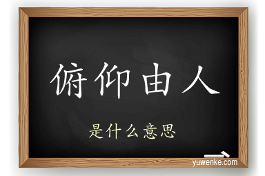 俯仰由人