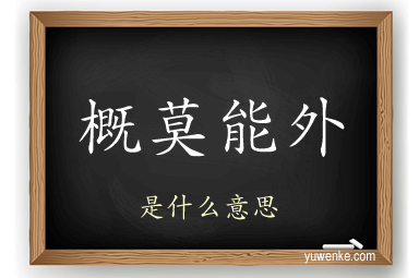 概莫能外
