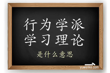 行为学派学习理论