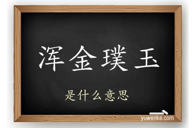 浑金璞玉