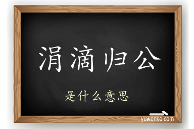 涓滴归公