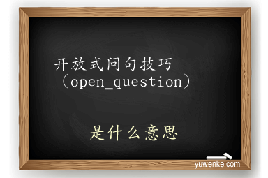 开放式问句技巧（open_question）