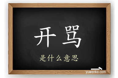 开骂