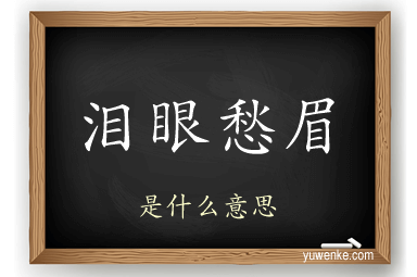 泪眼愁眉
