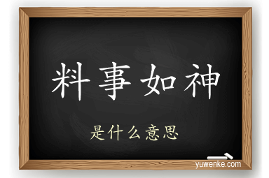 料事如神