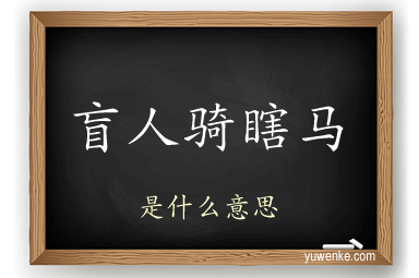 盲人骑瞎马