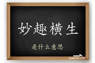 妙趣横生