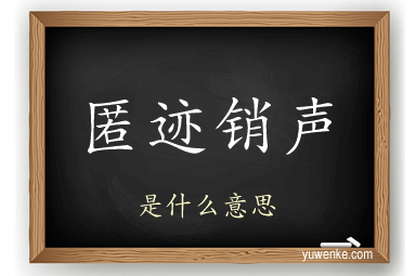 匿迹销声