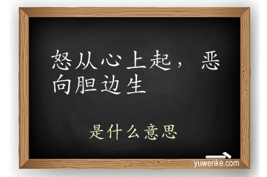 怒从心上起,恶向胆边生
