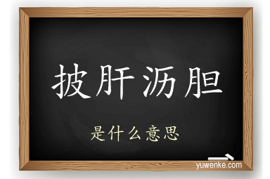 披肝沥胆