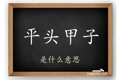 平头甲子