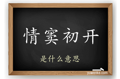 情窦初开