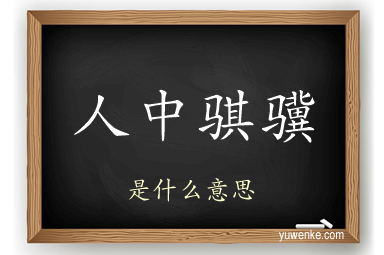 人中骐骥