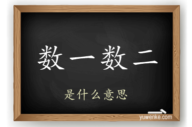 数一数二