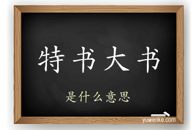 特书大书