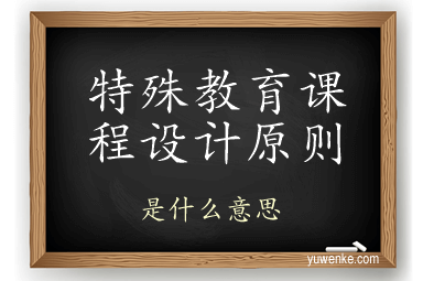 特殊教育课程设计原则