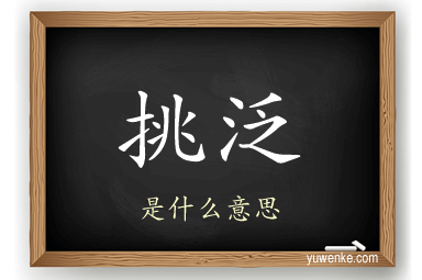 挑泛