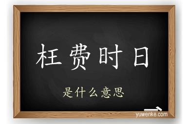枉费时日