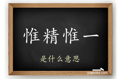 惟精惟一