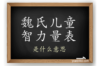 魏氏儿童智力量表