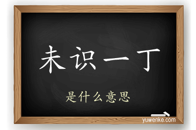 未识一丁