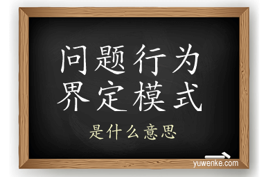 问题行为界定模式