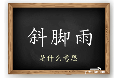 斜脚雨