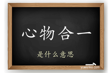 心物合一