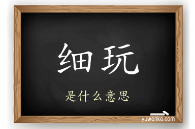细玩