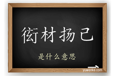 衒材扬己