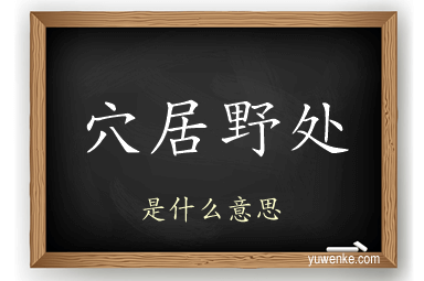 穴居野处