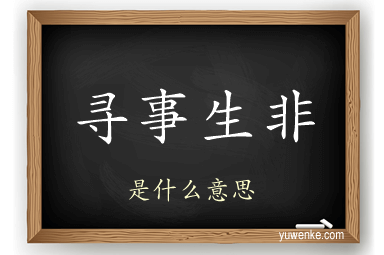寻事生非